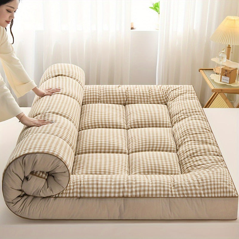 Luxurious soft square mattress topper - Breathable fluffy all-season comfort for bedrooms, guest rooms, and dorms - Warm winter bedding for fall - Machine washable polyester bedspread for outdoors, camping, and hiking
