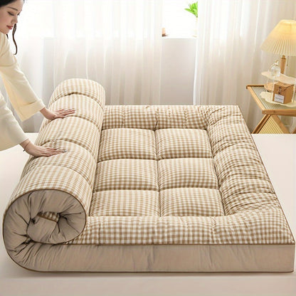 Luxurious soft square mattress topper - Breathable fluffy all-season comfort for bedrooms, guest rooms, and dorms - Warm winter bedding for fall - Machine washable polyester bedspread for outdoors, camping, and hiking