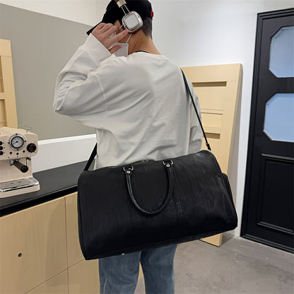 Retro Men'S Travel Bag in a Simple And Spacious Design, Suitable for Casual Use, with Both Hand And Crossbody Options.