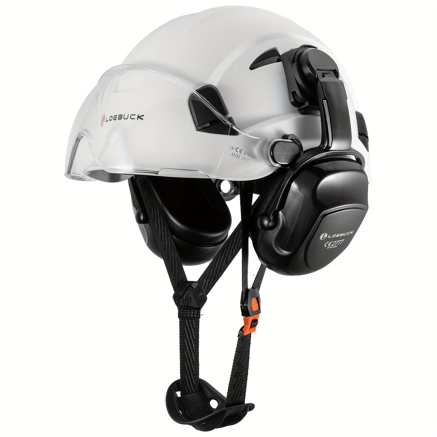 1 protetor auricular de 30 decibéis com redução de ruído, capacete de segurança para construção estilo americano