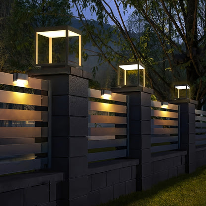 7pcs Solar Deck Lights by HOTU - Warm White LED for Outdoor Stairs, Fence, Garden, Balcony, Yard, Patio & Pathway Decor -, Commercial Emergency Luminaires, Battery-Powered, Plastic Shade, Solar Lights for Outside