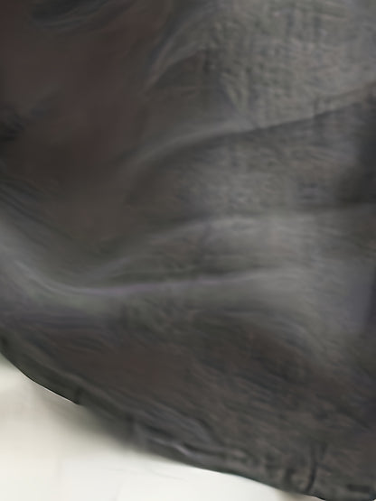 Camisa de homem em algodão de manga comprida e cor sólida com botões, modelo com lapela, ideal para a primavera e outono.