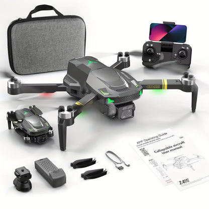 Drone Quadricóptero GD95 (1 unidade), Dobrável - Fácil de Transportar, Câmara Dupla SD HD - Estabilização de Imagem, com Função de Voo Estacionário por Fluxo de Luz e Desvio de Obstáculos, Presente de Aniversário - Presente de Natal