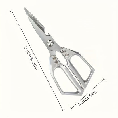 1/2 Stainless Steel Kitchen Shears, Chicken Bone Clippers, Ultra Sharp Heavy-Duty Corrosion-Resistant Poultry Scissors with Multi-Purpose Meat Cutting Blade for Easy, Chicken Meat And Bone Cutting - Rustproof Coating