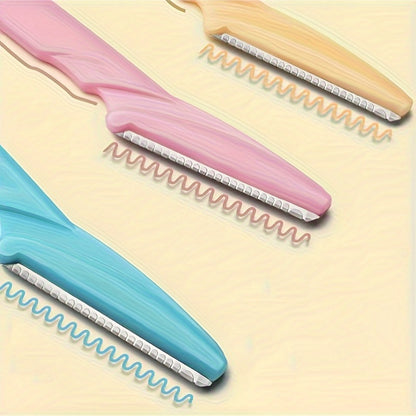 3-24pcs Eyebrow Razor Shaper Set, Facial Hair Remover Trimmer Grooming Kit for Women and Men, Stainless Steel, Non-Electric, No Battery Required, with Various Colors for Versatility