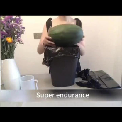 5 rolls of 100 black portable trash bags - suitable for offices, kitchens, living rooms, bathrooms, outdoors and other multi-purposes