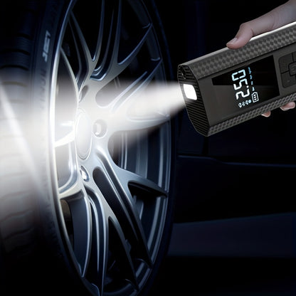 Portable Air Compressor Tire Pump, 150PSI Car Tire Air Pump with Tire Pressure Gauge, LED, 3x Faster One-Click Smart Wireless Tire Inflator for Cars, Motorcycles, Bicycles, Balls, etc