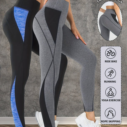 2-Pack Women's Non-See-Through Yoga Pants - High-Waisted Tummy Control Leggings, Quick-Dry Stretchy Workout Pants for Gym, Running, Pilates - Non-Slip Grip & All-Season Fitness Apparel (Machine Washable) - Ideal Gift for Wome