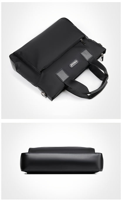 Unisex double shoulder strap design square bag Crossbady bag travel texture Oxford fabric casual crossbody bag multi compartment large capacity anti-theft shoulder bag workplace commuting briefcase