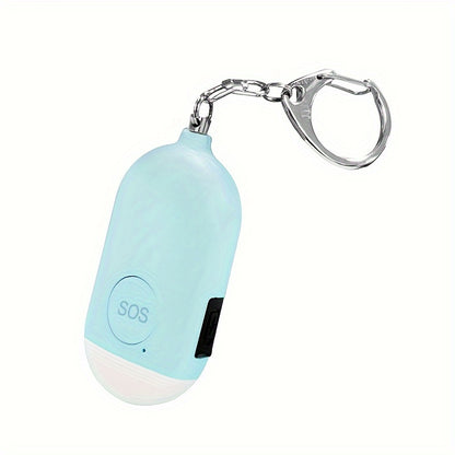 USB Rechargeable 130dB Personal Alarm Keychain for Women - SOS Emergency Safety Siren with LED Light, Panic Button or Pull Pin Alert Device - Compact & Lightweight Design, Available in Pink, Blue, White, Black
