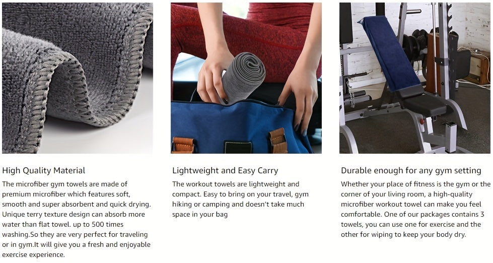 4pcs Microfiber Gym Towels for Men & Women - Quick Dry, Super Absorbent Sports Towel Set for Fitness, Yoga, Golf, Camping - Perfect Gift Idea, Best for Christmas, Perfect for Thanksgiving