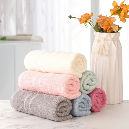 DIJOA 6-Pack Pure Cotton Towel Set, Face Wash Towels Hand Towels Bathroom Towels Lightweight Quick-Dry 40cm X 80cm 400GSM, Holiday Gift Sports Outdoor Beauty Towels Japanese Korean European Style