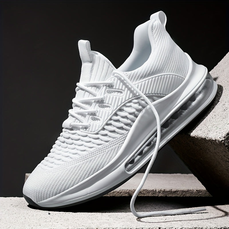 Men's & Teen ' Heavy-Duty Running Sneakers - Wide Width Available, All-Season Low-Top Lace-Up Sneakers with Cushioned PU Sole, Round Toe & All-Terrain Traction for Gym,, Casual Wear - Breathable Fabric Upper (Dad Sneakers)