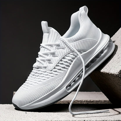 Men's & Teen ' Heavy-Duty Running Sneakers - Wide Width Available, All-Season Low-Top Lace-Up Sneakers with Cushioned PU Sole, Round Toe & All-Terrain Traction for Gym,, Casual Wear - Breathable Fabric Upper (Dad Sneakers)