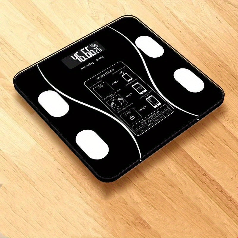 1pc Scales Smart Digital LED Scale, Fat Measurement Scale, Smartphone App Connection (Battery Models, Batteries Not Included), Bathroom Tools