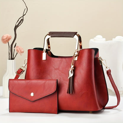 2pcs Fashion bag with stylish and versatile style