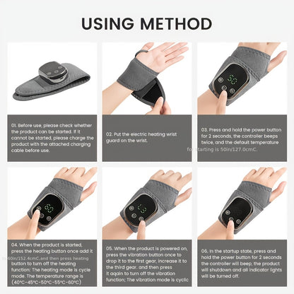Portable wrist massager, vibration, three modes