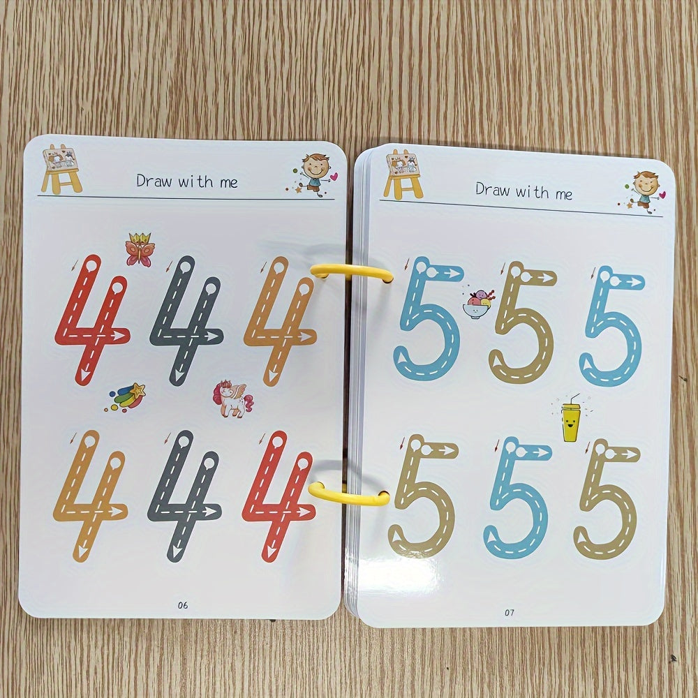 Reusable Magic Practice Copybook Set for Kids,Pen Control Training and Drawing Education Workbook, with Erasable Pen and Refills,Learning Writing Skills Development,Classroom Education