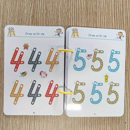 Reusable Magic Practice Copybook Set for Kids,Pen Control Training and Drawing Education Workbook, with Erasable Pen and Refills,Learning Writing Skills Development,Classroom Education