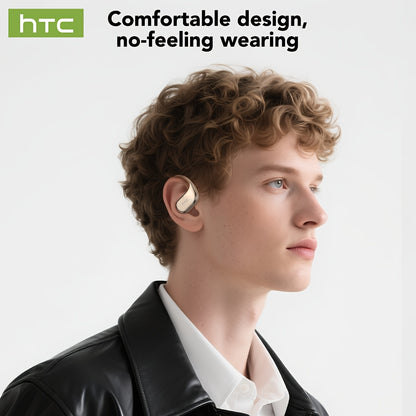 1pc HTC NE39 AI Translator Headset with Real-Time Translation in 131+ Languages, Wireless 6.0, Long-Lasting Battery, Touch Control, Gaming Mode, Compatible with PC/Phone/Tablet - Lightweight AI Translation Earbuds for Travel,