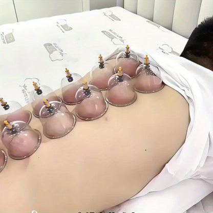Professional Cupping Set with Pump, Vacuum Suction Cups, Home Use Cupping Kit for Massage