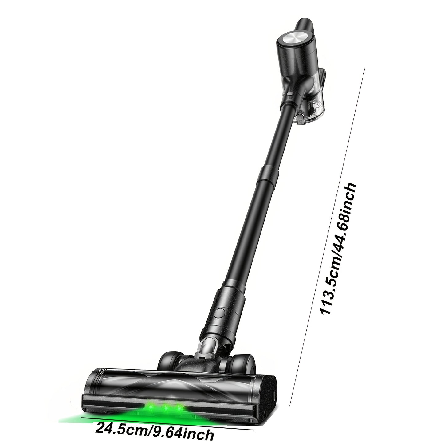 Cordless Vacuum Cleaner, Lightweight Powerful Stick Vacuum Cleaner, 60 Mins Runtime, Self-Standing, Stick Vacuum With Charging Dock Station, Upgraded Green Light&Anti-Tangle FloorBrush, Handheld Vacuum For Pet Hair/Carpet/Flo
