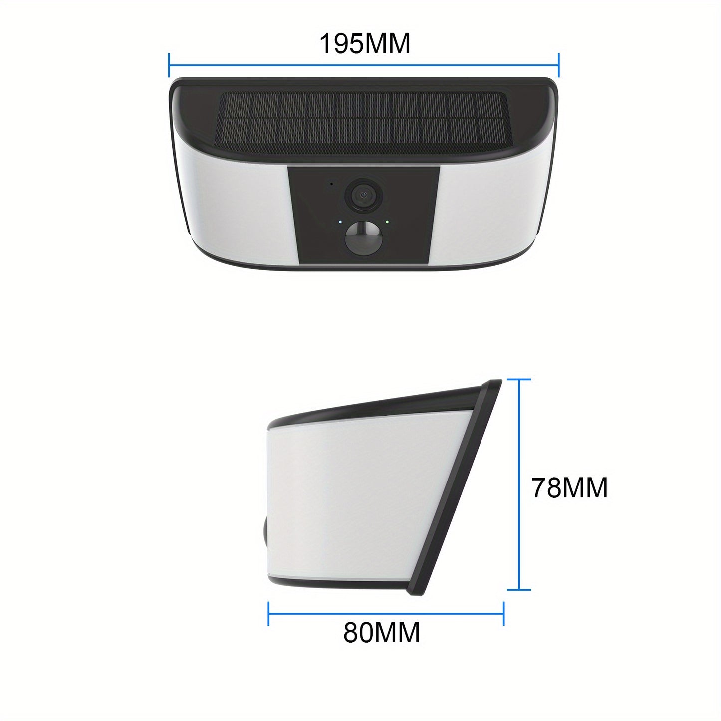 Wireless Solar Security Camera Outdoor with Motion Detection Color Night Vision Two-Way Audio Built-in Spotlight And Siren Alarm for Home