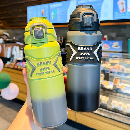 1 Large Capacity 316 Stainless Steel Insulated Sports Water Bottle, 670ml/22oz Portable Carry Handle Vacuum Insulated Bottle, Outdoor Travel Camping Hiking Gym Drinking Cup with Leakproof Anti-Slip Design and Flip Lid - Perfe