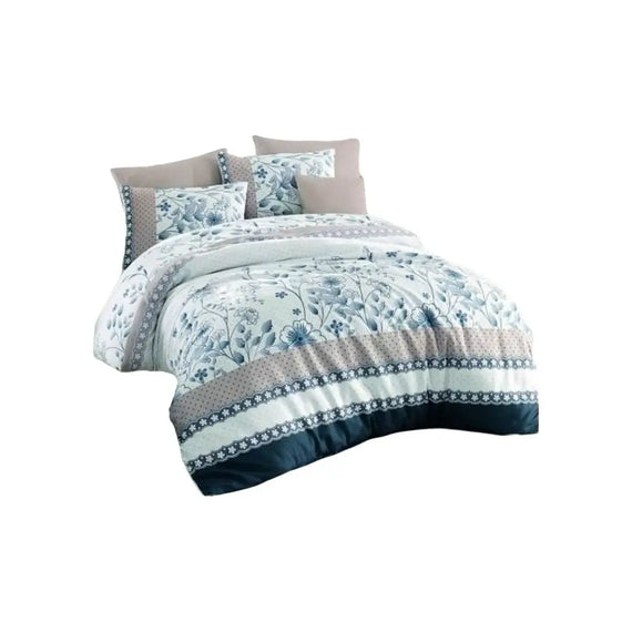 King Size Blue 3-Piece Duvet Cover Set