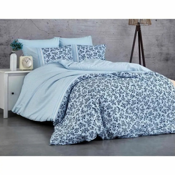 King Size Blue 3-Piece Duvet Cover Set