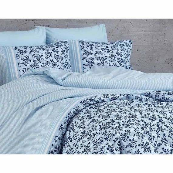 King Size Blue 3-Piece Duvet Cover Set