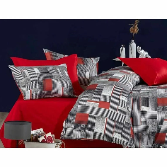 King Grey 3-Piece Duvet Cover Set