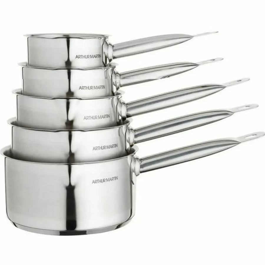 Arthur Martin Silver Stainless Steel 5-Piece Pot Set