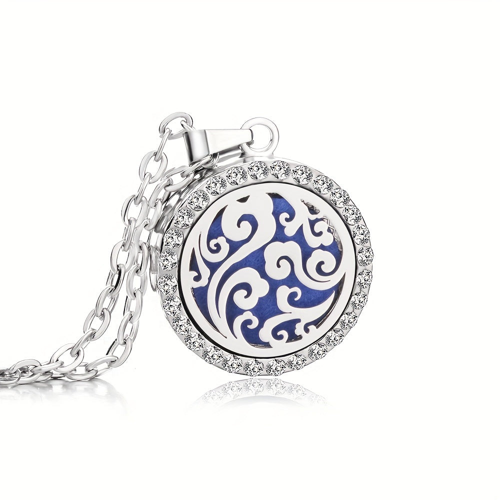 1pc Men's Tree Of Life Aromatherapy Necklace, Fragrance Perfume Essential Oil Diffuser Pendant Necklace