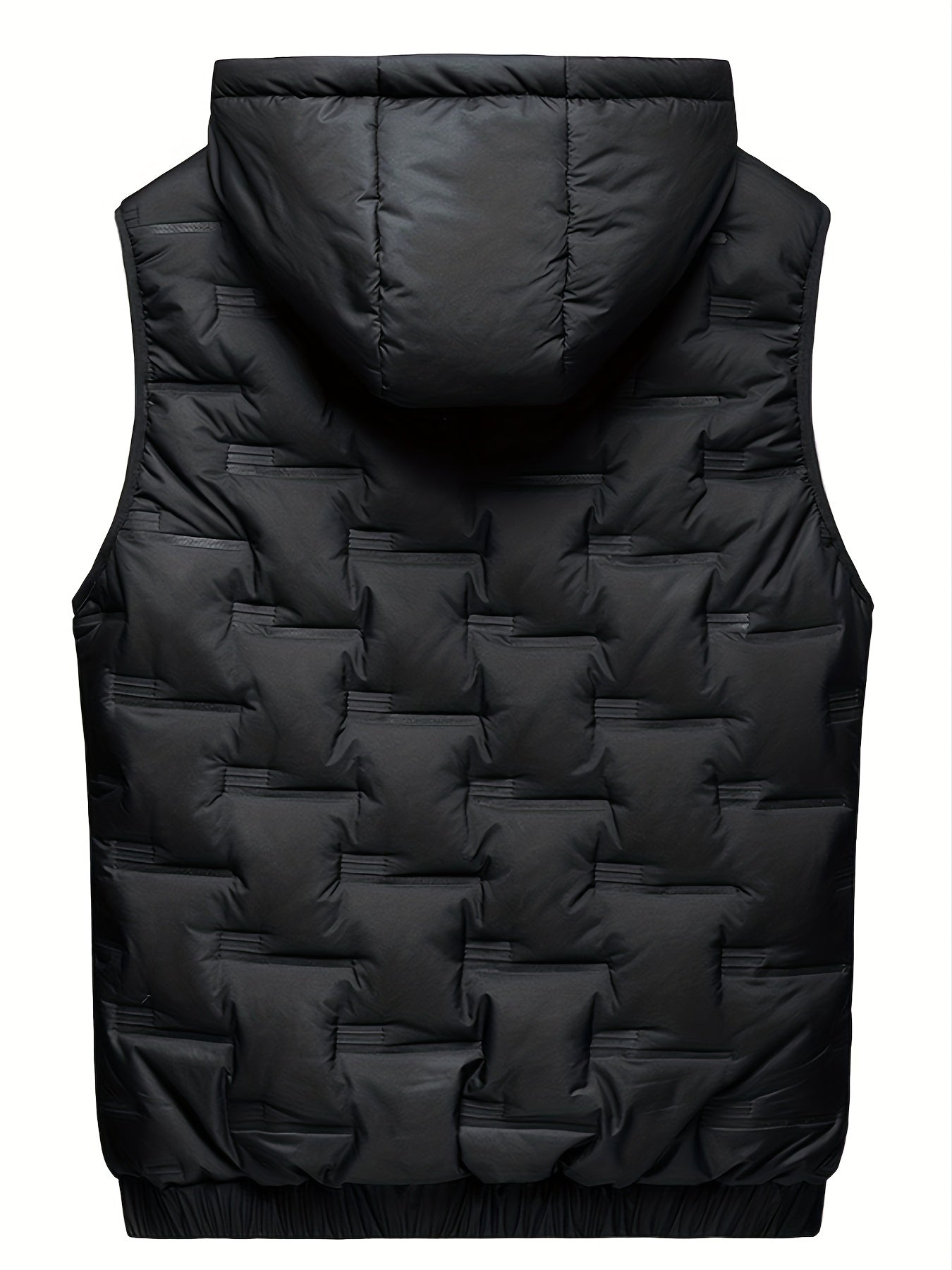 Men's Trendy Autumn Winter Hooded Thermal Vest Casual Sleeveless Jacket Coat Vest