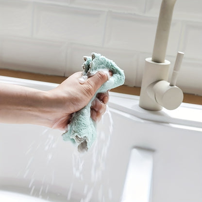 10pcs, Microfiber Towel, Absorbent Kitchen Cleaning Cloth, Non-stick Oil Dish Towel, Rags, Napkins, Tableware, Household Cleaning Towel