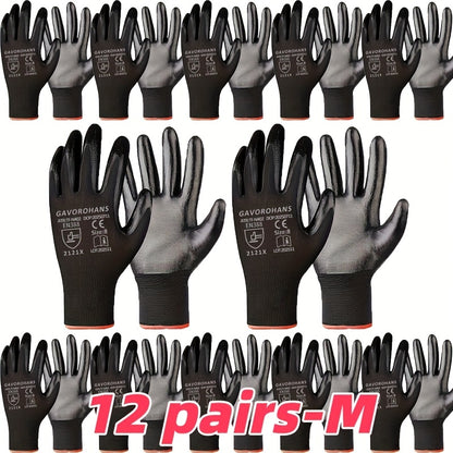 6/12 Pairs of Gardening Gloves, Work Gloves, Men's Work Gloves, Gardening Garbage Cleaning Gloves, Women's Gardening Gloves, Gardening Tools, Gardening Work Gloves