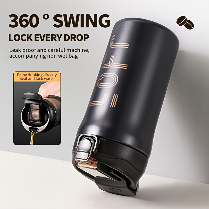 20oz/600ml Double Wall Vacuum Insulated Stainless Steel Travel Mug - Thermal Cup with Leakproof Flip-Top Lid, Keeps Drinks Hot/Cold for Hours, Large Capacity Thermos for Coffee, Tea, Water - Perfect Gift for Coffee &amp; Tea Love