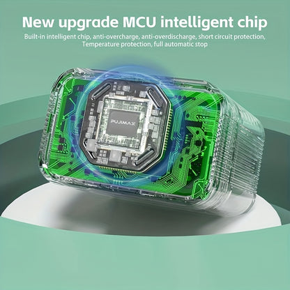 PUJIMAX 8-Pack High-Capacity 4255mWh & 1100mWh AA+AAA Lithium with 8-Slot Fast Charger - Long-Lasting Power, Over-Voltage/Over-Current/Over-Heat/Over-Temperature/Over-Voltage Protection, Compatible with Smartphones, Laptops,