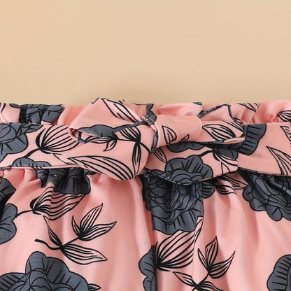 3pcs Short Sleeve &amp; Shorts Set for Newborns - "I'm Daddy's Girl" Letter Print Pants and Headband, Mommy's World Alphabet Kids' Outfit, Perfect for Outdoor