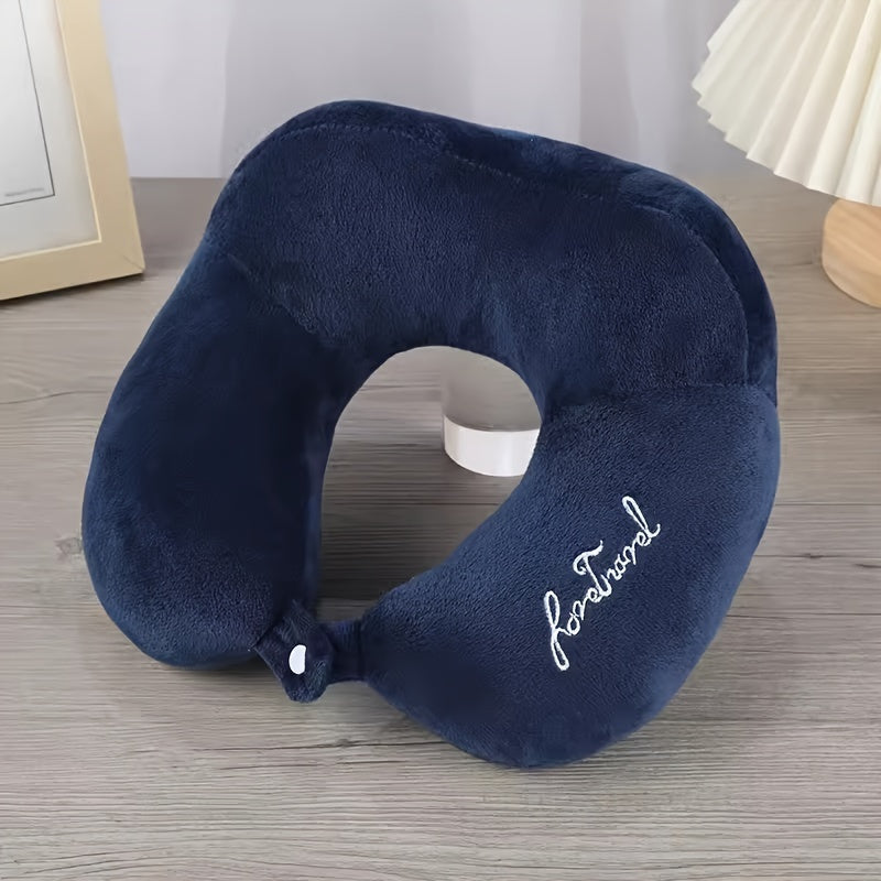 U-Shaped Neck Pillow Travel & Bed Pillow with Soft Cushioned, Portable Cervical Pillow for Side/Back Sleepers, Car, Airplane, Home Use - Multi-Color Options) - Hand Washable Filling, Medium-Firm, Ideal for Students & Traveler
