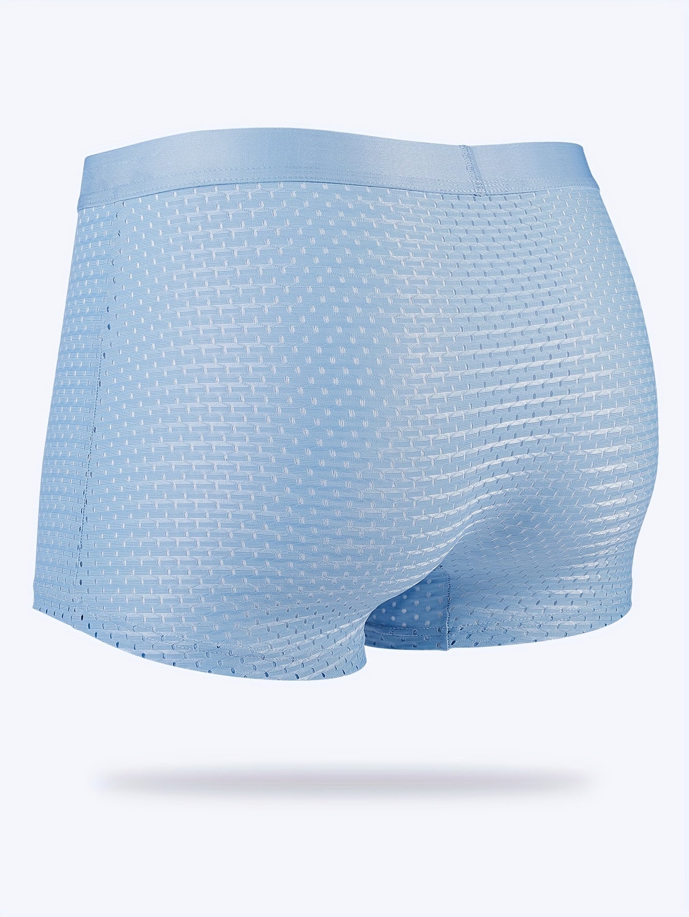 6-Piece Men's Breathable Underwear - Moisture-Wicking No-Show Boxer Briefs, Mid-Stretch Solid Color for Running & Summer, Sexy Comfort Fit