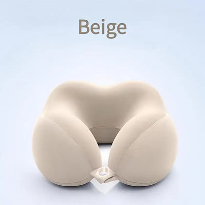 U-Shaped Neck Pillow for Travel & Office - Ergonomic Design, Medium Soft, Machine Washable, Black, Neck Pillow for Travel, Office Napping, and Relaxation, Relaxation Accessory, Modern Pillow, Comfortable Fit, Relaxation, Neck