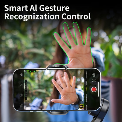 AOCHUAN-XE3-axis Handheld Gimbal Stabilizer Foldable And Rotatable With Optional RGB Fill Light Combination Kit Balanced Gimbal Stabilizer, Providing Stability And Anti-shake Function, Supports Face Tracking, Body Following,