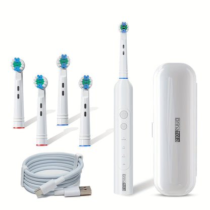 2 Pack Orinatola Electric Toothbrush, 8 Brush Heads, IPX7 Waterproof, 2 Travel Cases, 3 Rotating Cleaning Modes, USB C Fast Charging, 2 Minutes Smart Timer, A Good Gift for Yourself And Your Family, Personal Care Electronics,