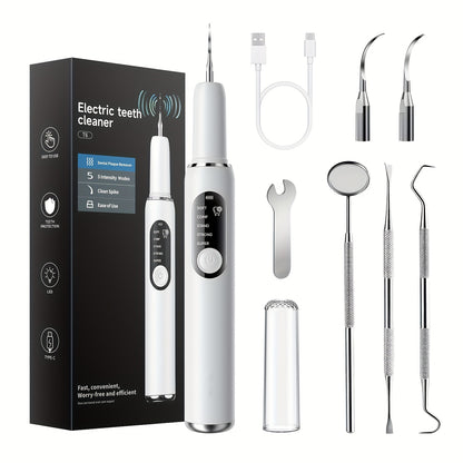 Electric Toothbrush with LED Light, 2 Replacement Heads, 5 Adjustable Modes - Quick, Convenient and Efficient Oral Hygiene Solution, Metal Accessories Included, Daily Oral Care, Oral Hygiene Essentials | Modern Toothbrush