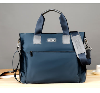 Unisex double shoulder strap design square bag Crossbady bag travel texture Oxford fabric casual crossbody bag multi compartment large capacity anti-theft shoulder bag workplace commuting briefcase