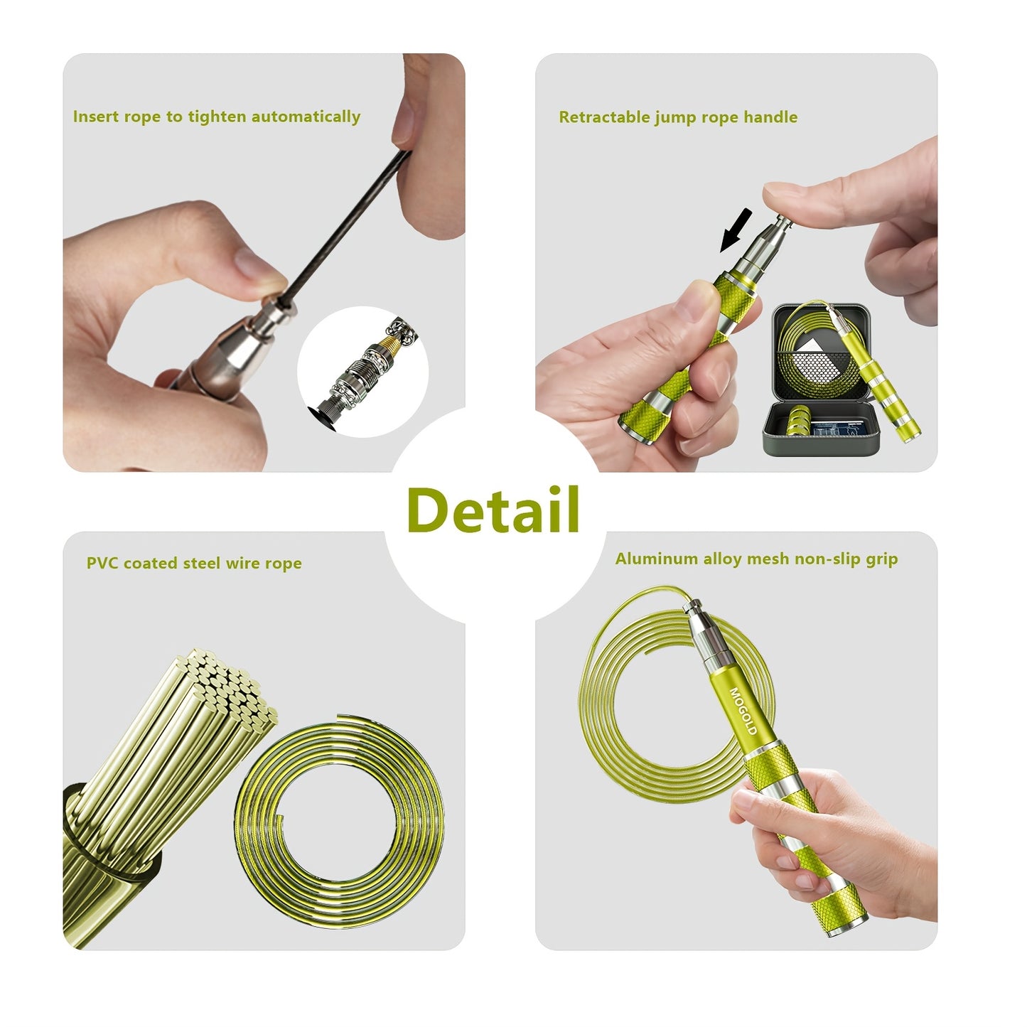 Adjustable Weighted Jump Rope for Fitness - Uncharged, Durable Metal with Secure Locking Mechanism, Ideal for Men & Women, Black/Yellow, Fitness Accessory|Sleek Metallic Finish|Secure Locking Mechanism, Jump Rope for Fitness