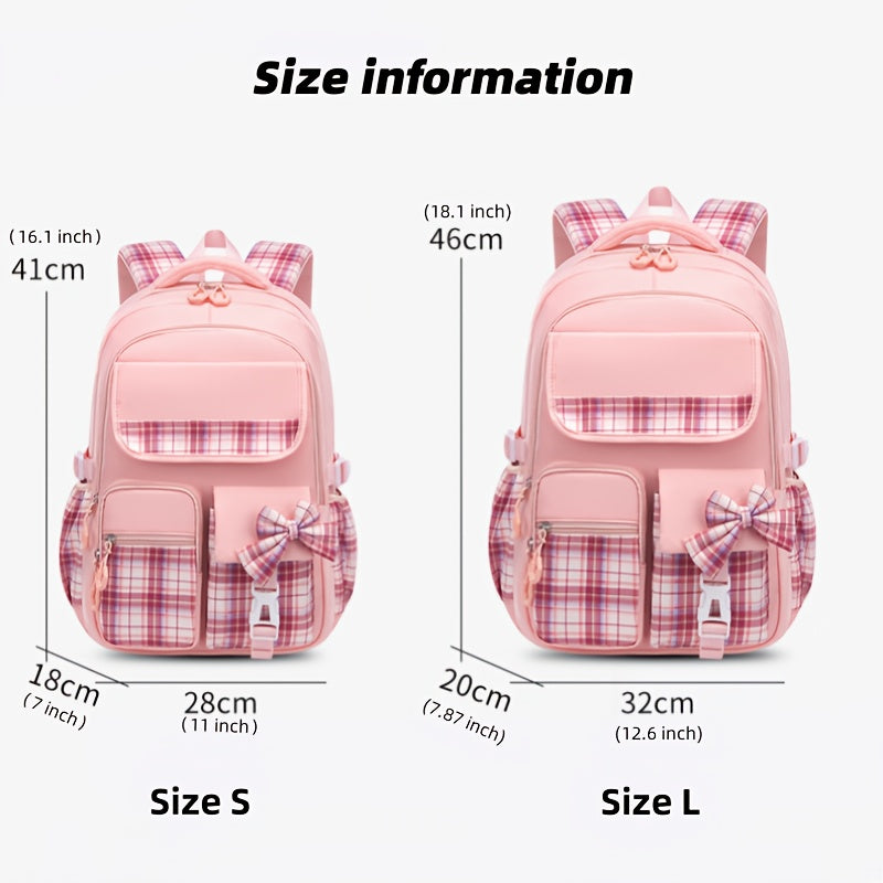 Bow Tie Lady Pink INS Backpacks for Girls Backpack School Bookbag for Teenage Cute Book Bag, Buy Backpack