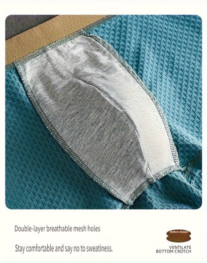 4-Pack Men'S Ice Sliky Fiber Fabric Underwear, Multi-Color Ultra-Thin Elastic Boxer Briefs for Spring, Summer, Autumn & Winter - Breathable and Stretchy Casual Shorts in Various Styles for Daily Wear
